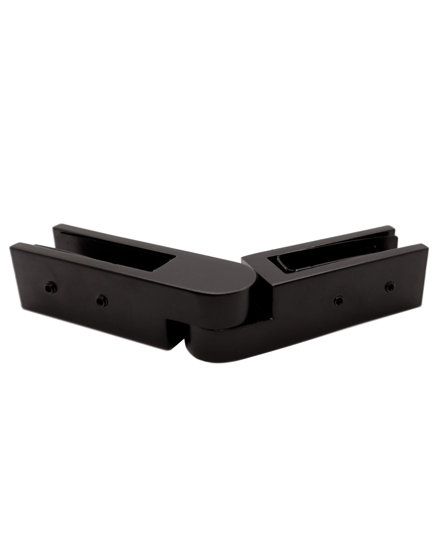 Stainless Steel Black Adjustable 90 to 180 Degree 1/2" Glass to Glass Clamp Railing  (G1200-BLK) - SHEMONICO