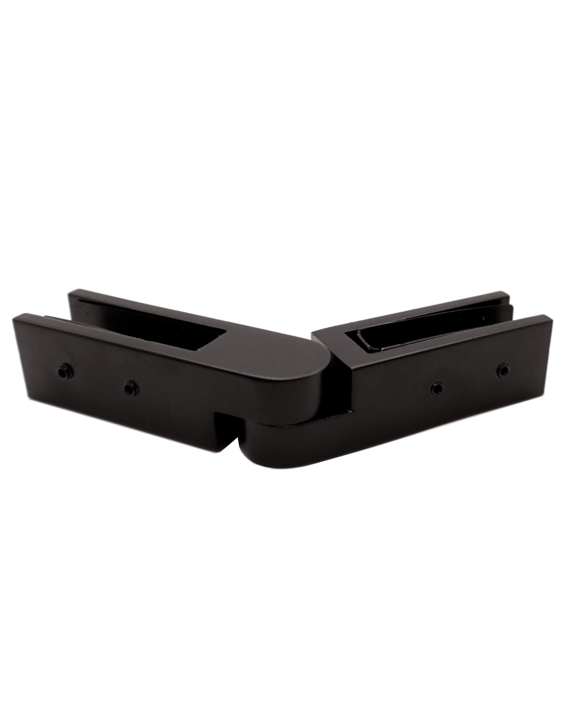 Stainless Steel Black Adjustable 90 to 180 Degree 1/2" Glass to Glass Clamp Railing  (G1200-BLK) - SHEMONICO