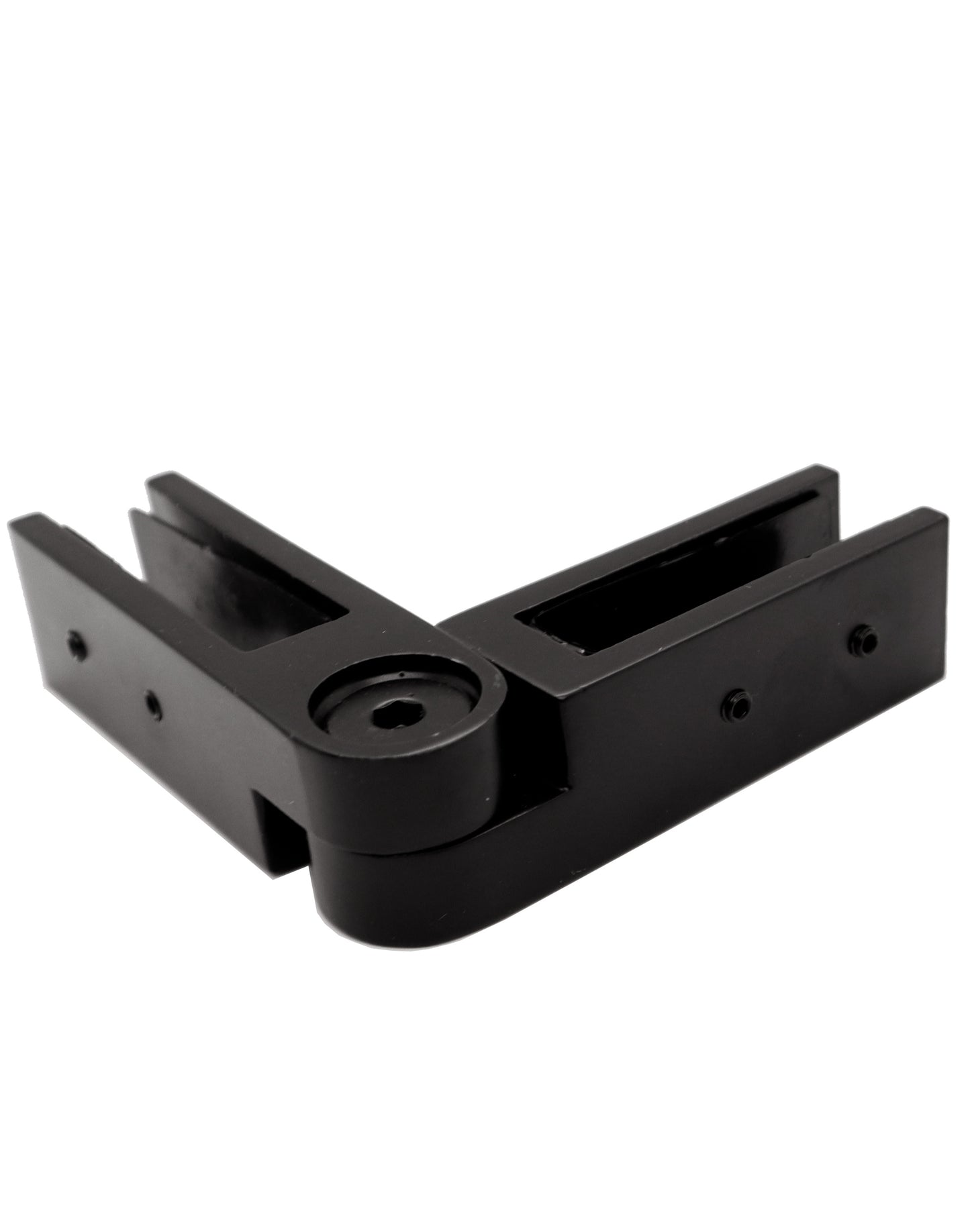 Stainless Steel Black Adjustable 90 to 180 Degree 1/2" Glass to Glass Clamp Railing  (G1200-BLK) - SHEMONICO