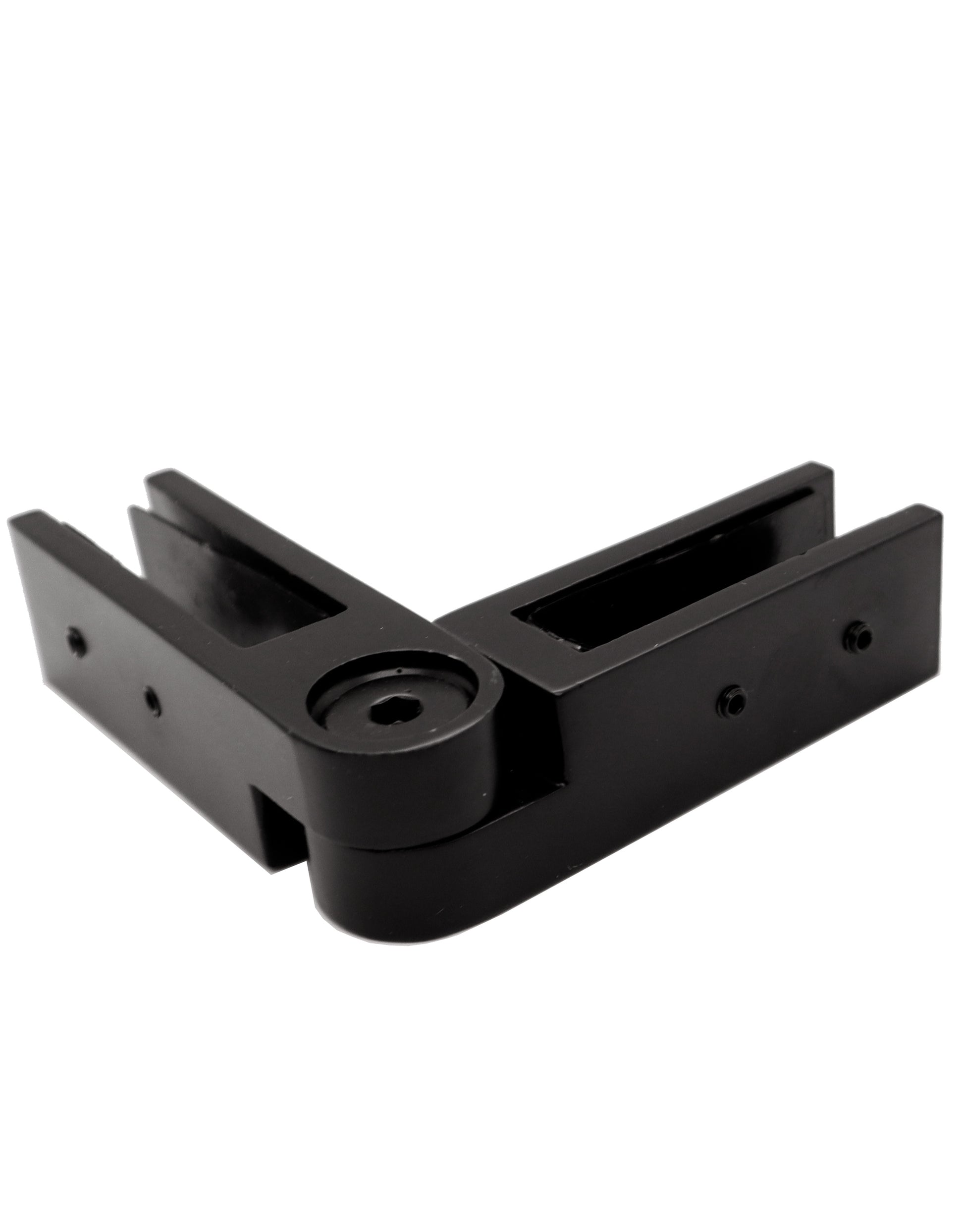 Stainless Steel Black Adjustable 90 to 180 Degree 1/2" Glass to Glass Clamp Railing  (G1200-BLK) - SHEMONICO