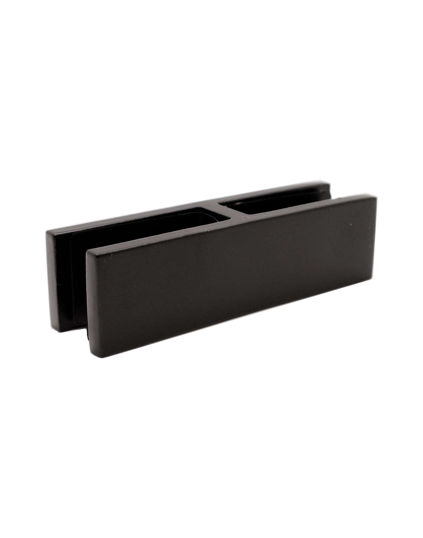 180 Degree 1/2" Glass to Glass Stainless Steel Black Clamp Railing  (G1210-BLK) - SHEMONICO