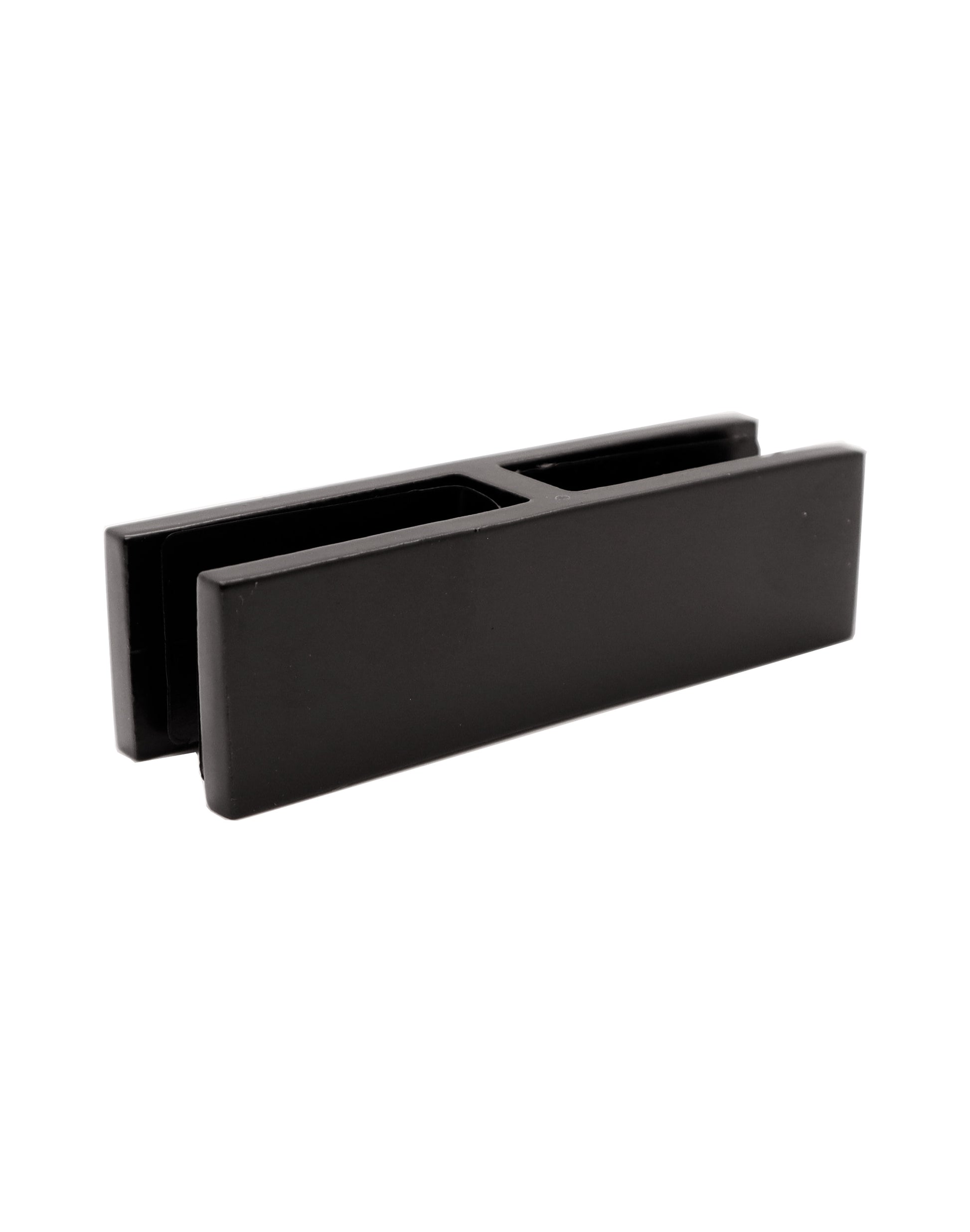 180 Degree 1/2" Glass to Glass Stainless Steel Black Clamp Railing  (G1210-BLK) - SHEMONICO
