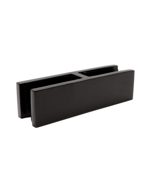 180 Degree 1/2" Glass to Glass Stainless Steel Black Clamp Railing  (G1210-BLK) - SHEMONICO