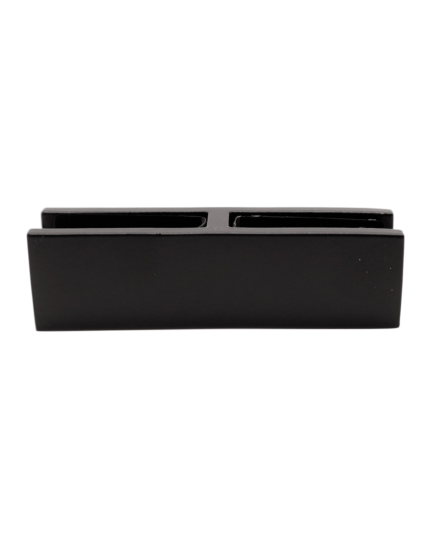 180 Degree 1/2" Glass to Glass Stainless Steel Black Clamp Railing  (G1210-BLK) - SHEMONICO