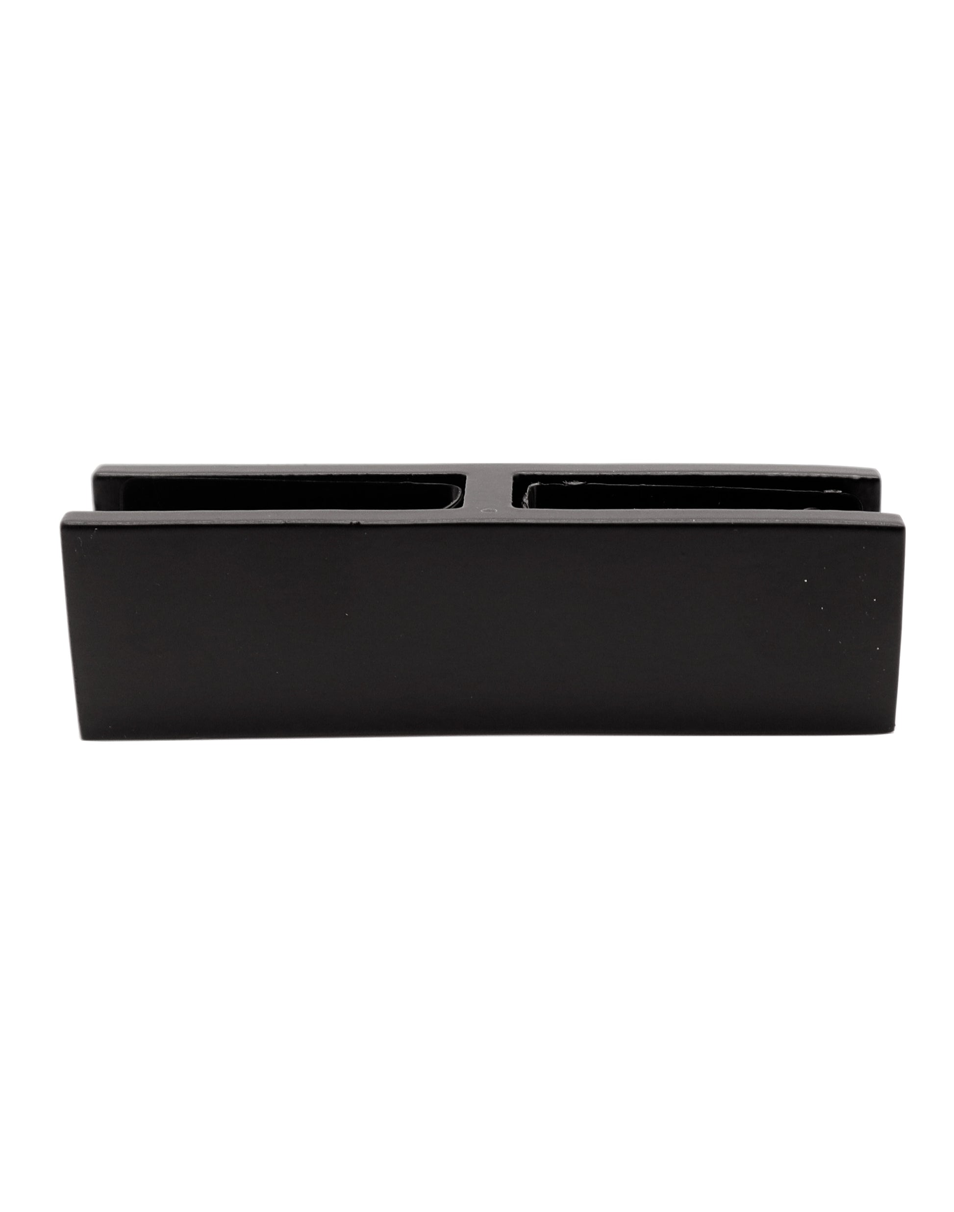 180 Degree 1/2" Glass to Glass Stainless Steel Black Clamp Railing  (G1210-BLK) - SHEMONICO