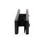 180 Degree 1/2" Glass to Glass Stainless Steel Black Clamp Railing  (G1210-BLK) - SHEMONICO