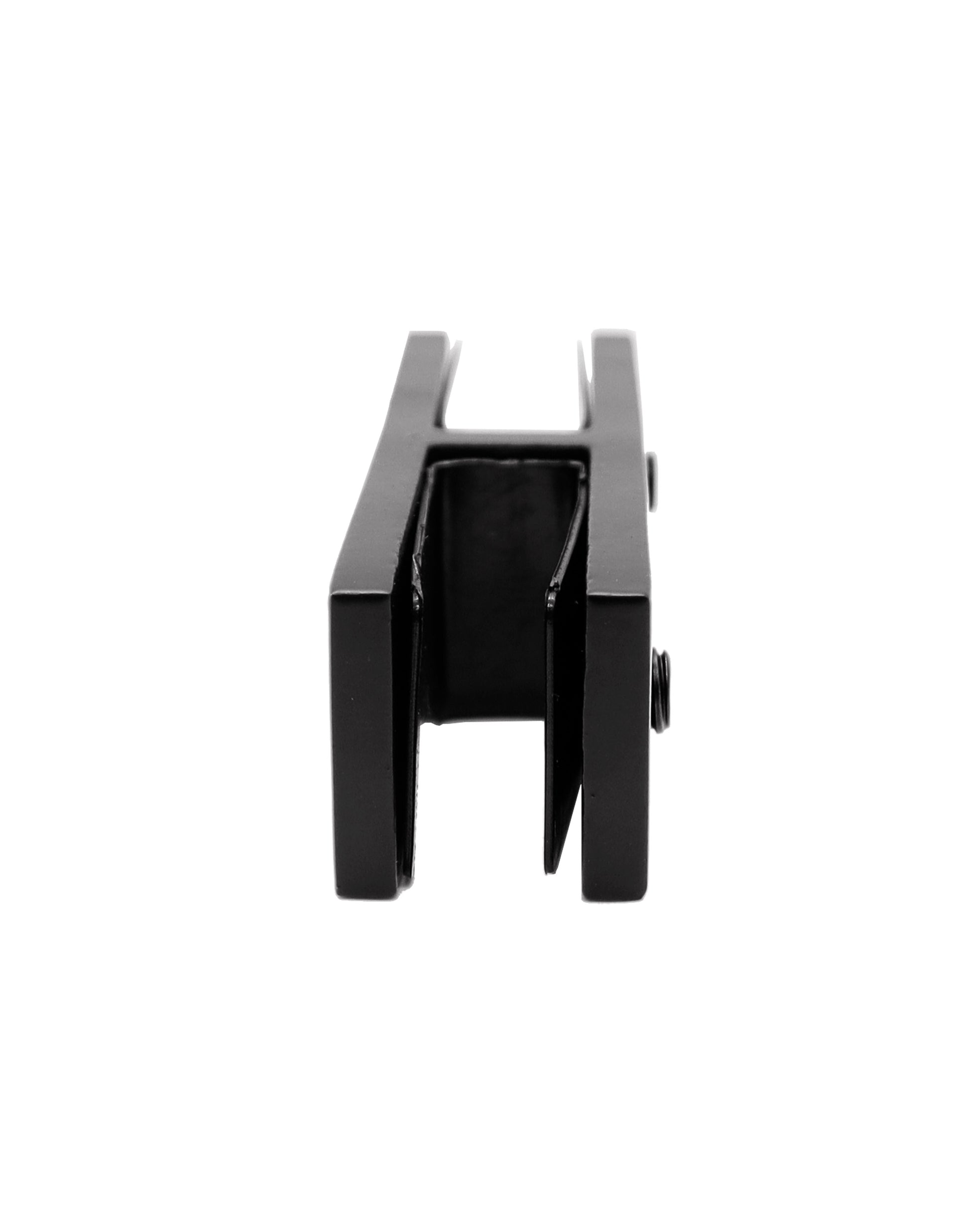 180 Degree 1/2" Glass to Glass Stainless Steel Black Clamp Railing  (G1210-BLK) - SHEMONICO