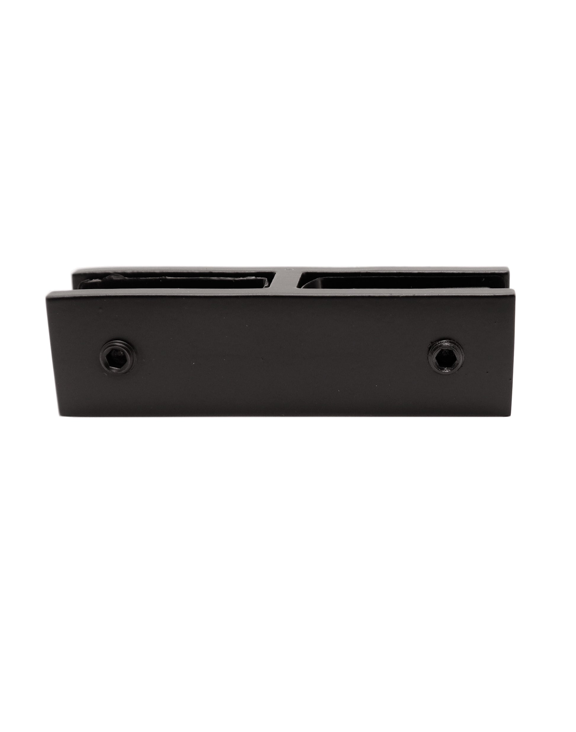 180 Degree 1/2" Glass to Glass Stainless Steel Black Clamp Railing  (G1210-BLK) - SHEMONICO