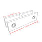 180 Degree 1/2" Glass to Glass Stainless Steel Clamp Railing  (G1210-BRS) - SHEMONICO