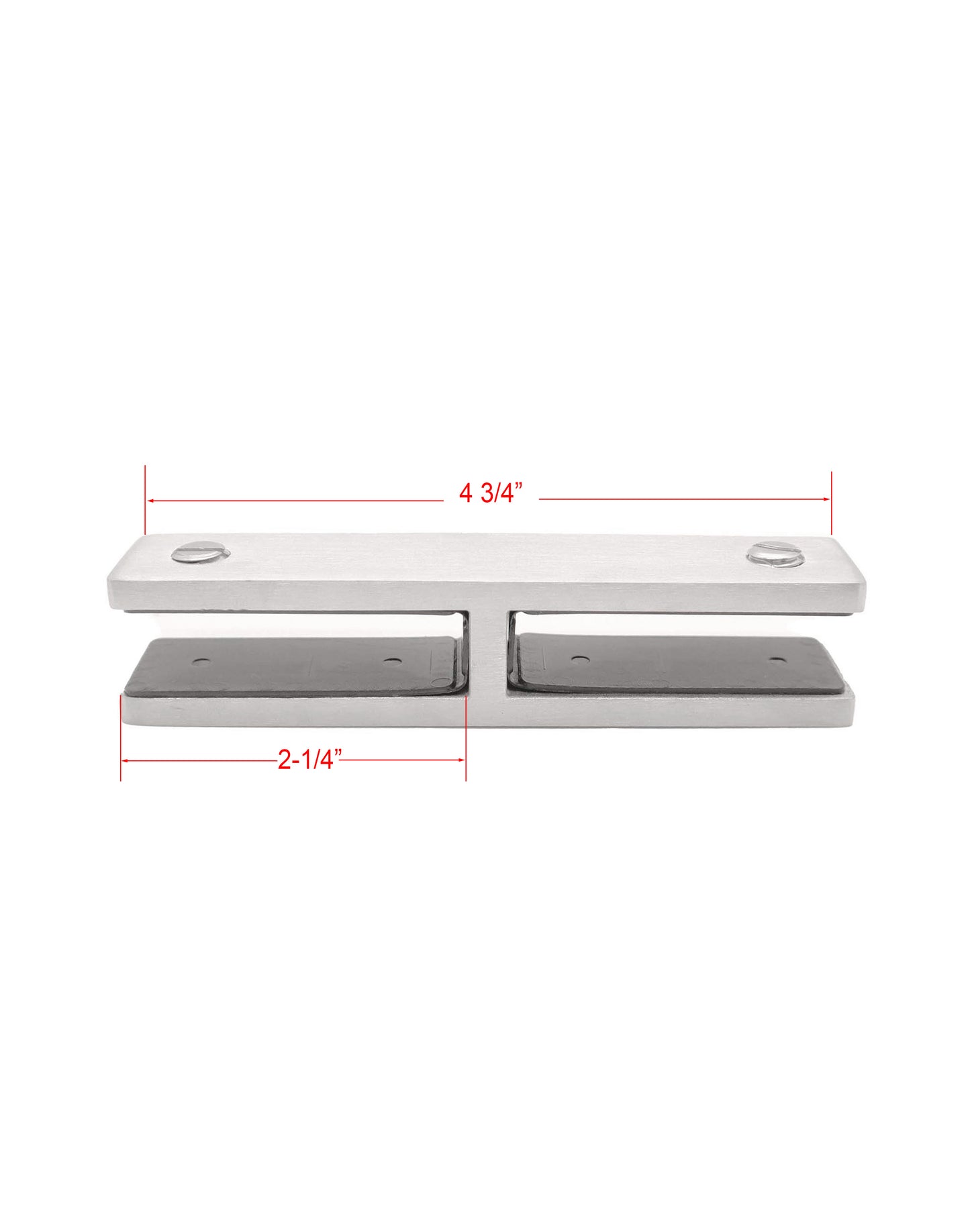 180 Degree 1/2" Glass to Glass Stainless Steel Clamp Railing  (G1210) - SHEMONICO