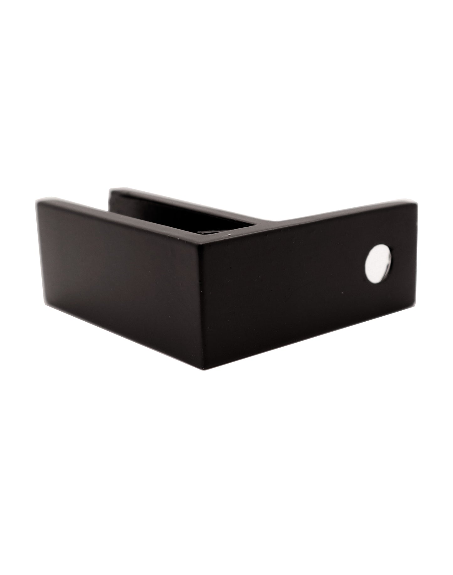 Stainless Steel Black 90 Degree to Wall  1/2" Glass to Wall Clamp Railing  (G1220-BLK) - SHEMONICO