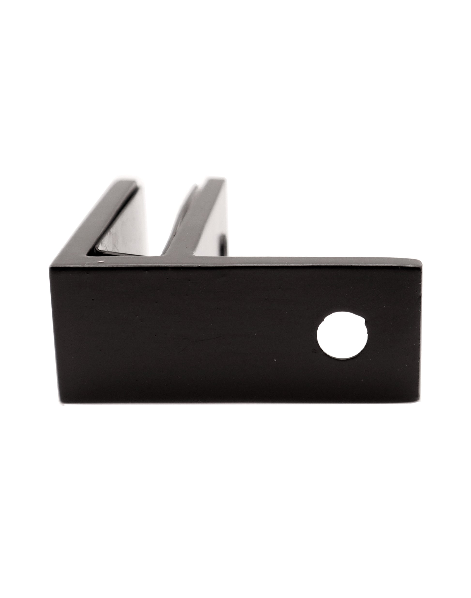 Stainless Steel Black 90 Degree to Wall  1/2" Glass to Wall Clamp Railing  (G1220-BLK) - SHEMONICO