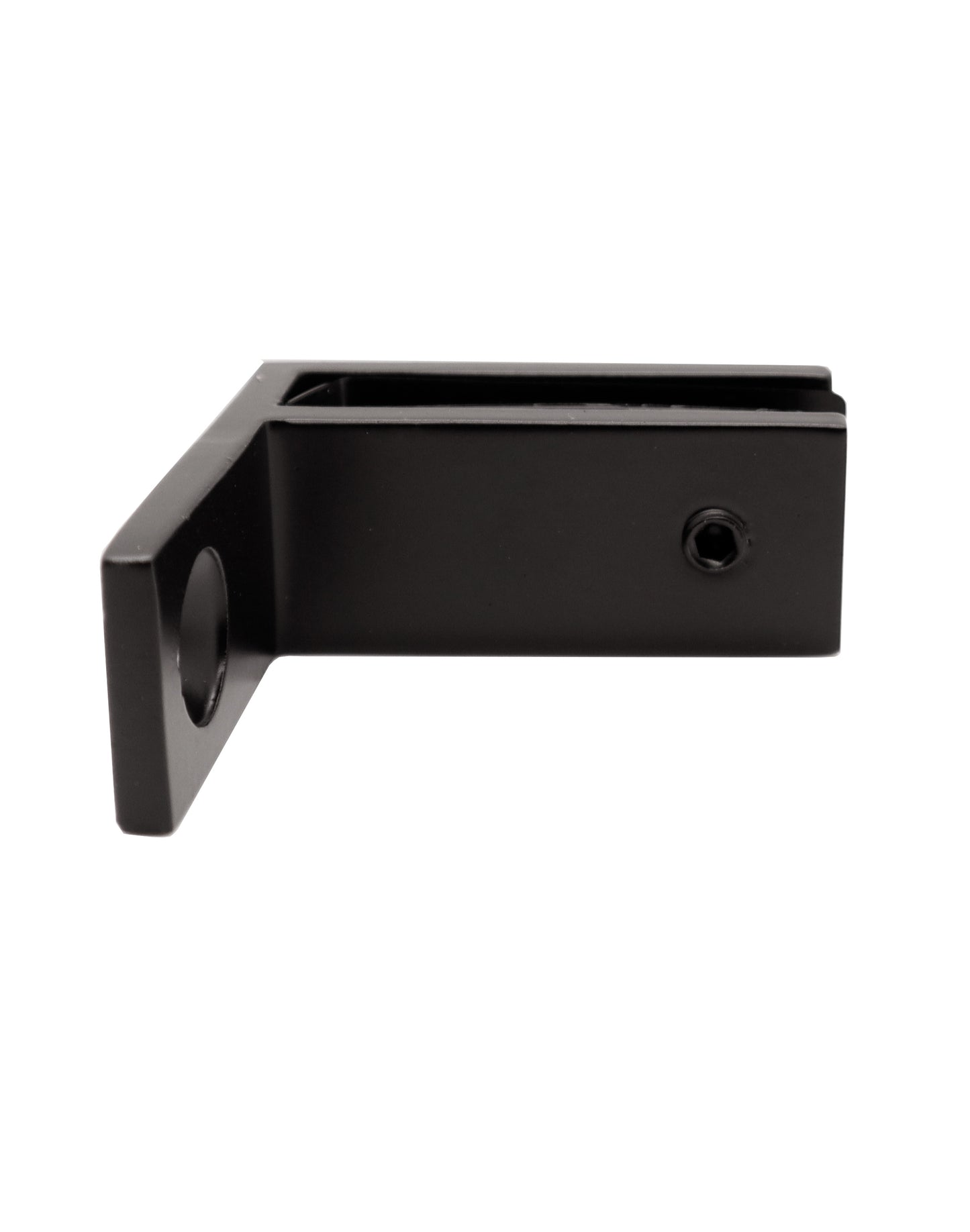 Stainless Steel Black 90 Degree to Wall  1/2" Glass to Wall Clamp Railing  (G1220-BLK) - SHEMONICO