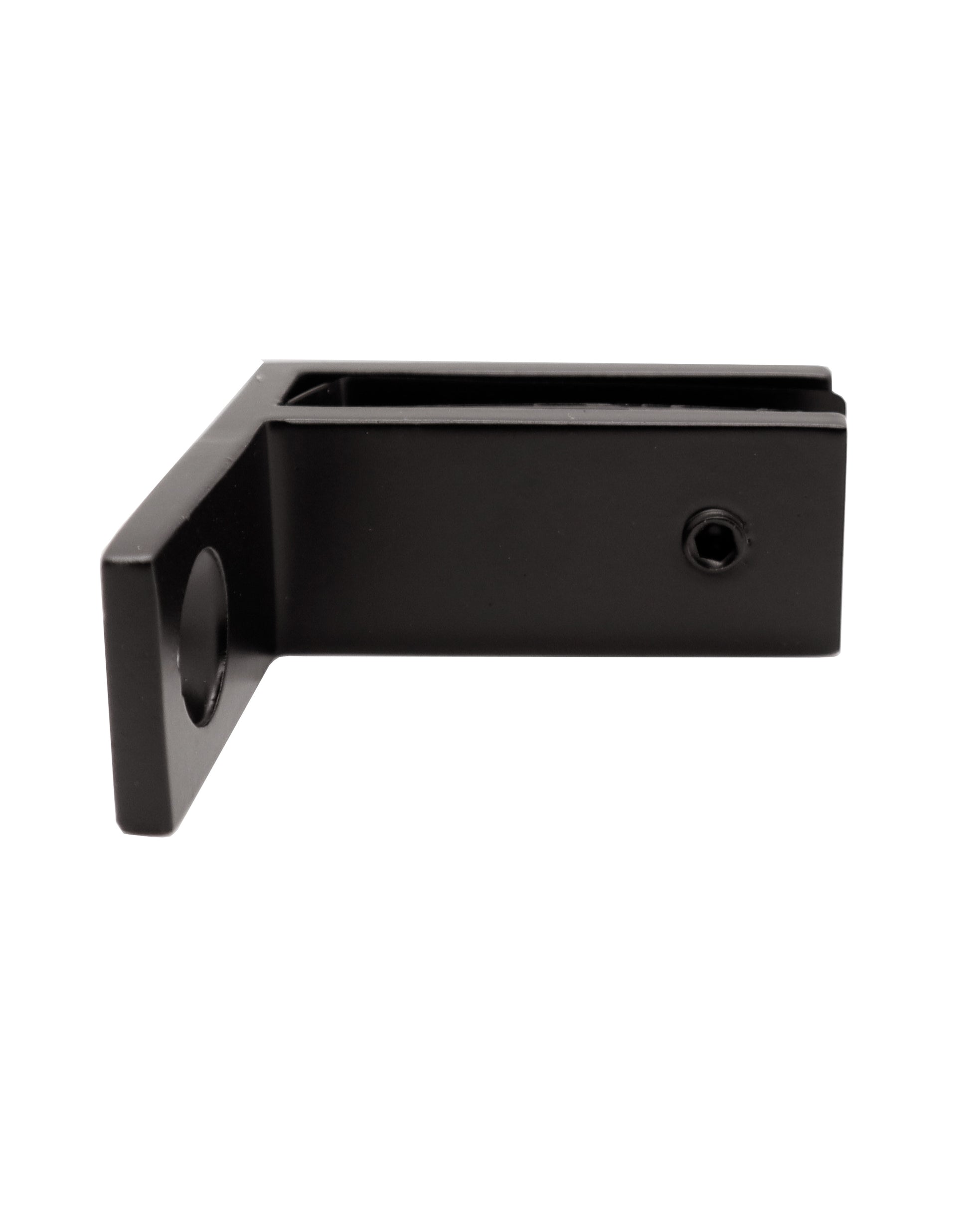 Stainless Steel Black 90 Degree to Wall  1/2" Glass to Wall Clamp Railing  (G1220-BLK) - SHEMONICO