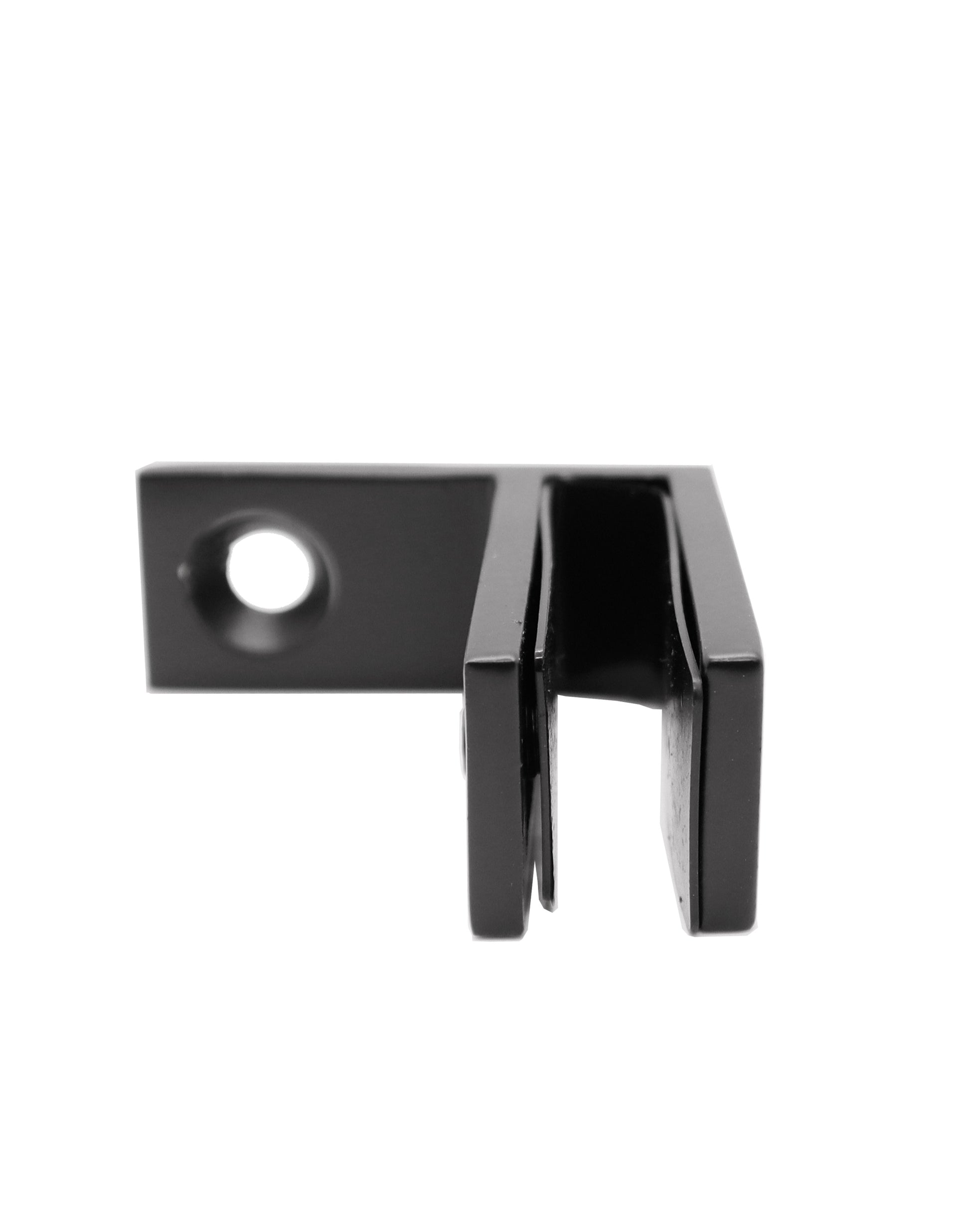 Stainless Steel Black 90 Degree to Wall  1/2" Glass to Wall Clamp Railing  (G1220-BLK) - SHEMONICO