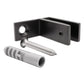 Stainless Steel Black 90 Degree to Wall  1/2" Glass to Wall Clamp Railing  (G1220-BLK) - SHEMONICO
