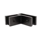 90 Degree 1/2" Glass to Glass Stainless Steel Black Clamp Railing  (G1230-BLK) - SHEMONICO