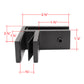90 Degree 1/2" Glass to Glass Stainless Steel Black Clamp Railing  (G1230-BLK) - SHEMONICO