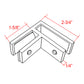 90 Degree 1/2" Glass to Glass Stainless Steel Black Clamp Railing  (G1230-BLK) - SHEMONICO