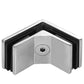 90 Degree 1/2" Glass to Glass Stainless Steel Clamp for Railing  (G1240-BRS) - SHEMONICO