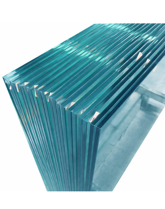 1/2" Clear Tempered Laminated Low Iron Starphire Glass Panel Flat Polished for Railing