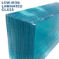 1/2" Clear Tempered Laminated Low Iron Starphire Glass Panel Flat Polished for Railing - SHEMONICO
