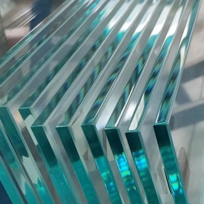 1/2" Clear Tempered Railing Glass Panel Flat Polished 40" High - SHEMONICO