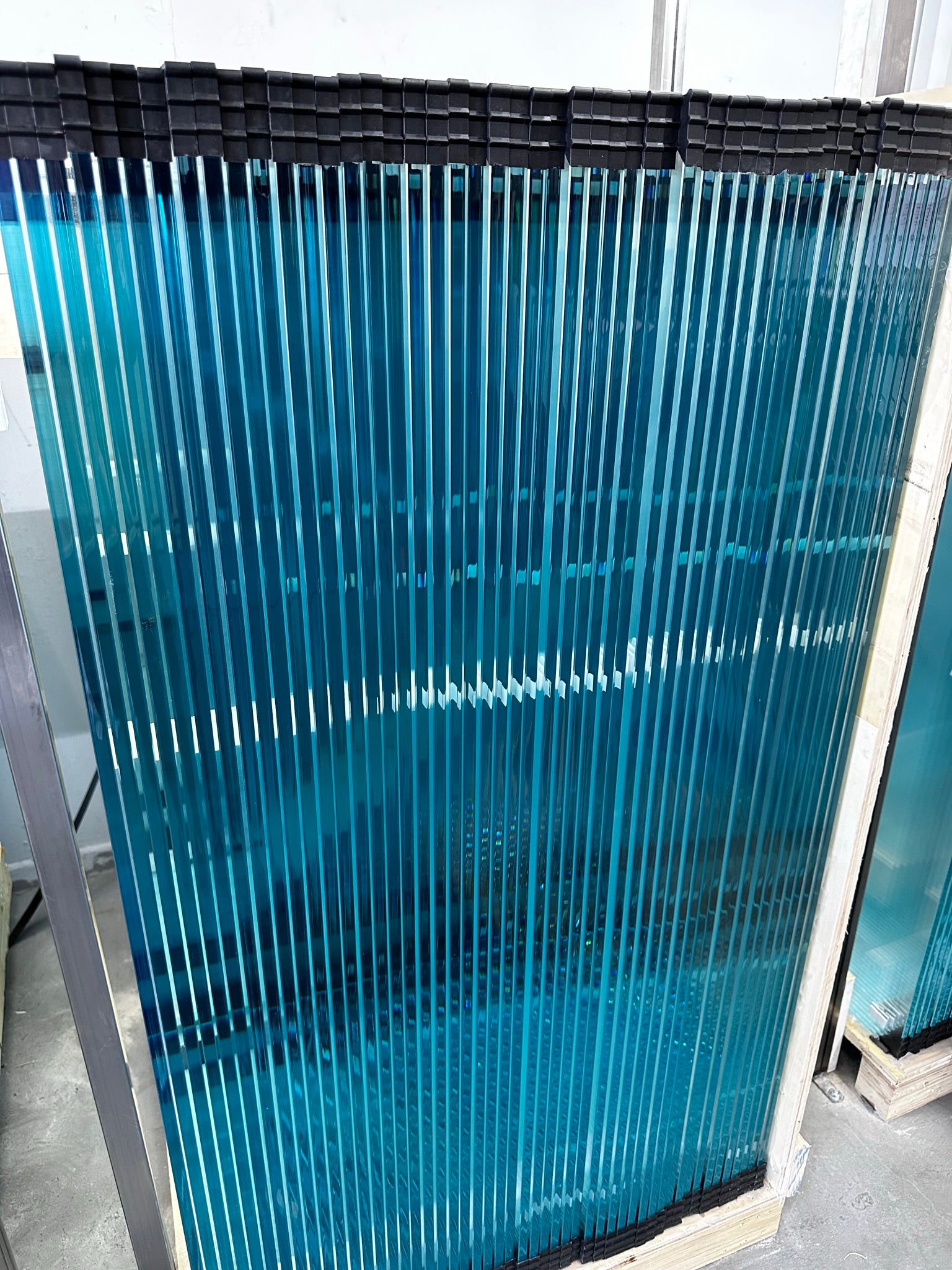 1/2" Clear Tempered Railing Glass Panel Flat Polished 42" High - SHEMONICO