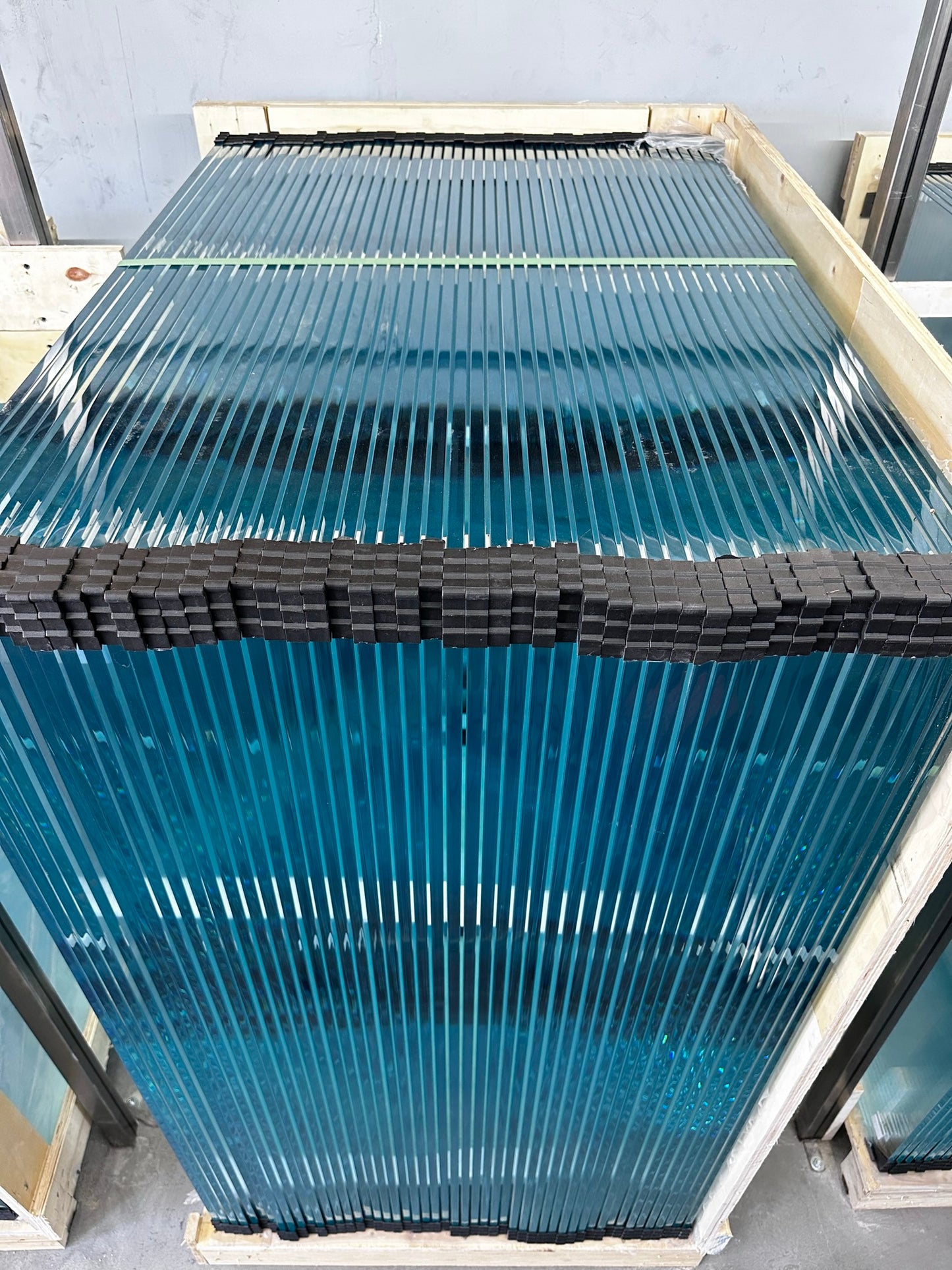 1/2" Clear Tempered Railing Glass Panel Flat Polished 42" High - SHEMONICO