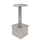 Round Straight Stem Post Handrail Bracket Stainless Steel 316 for 2" Post Fitting (P0100-200-FIX-ROUND) - SHEMONICO