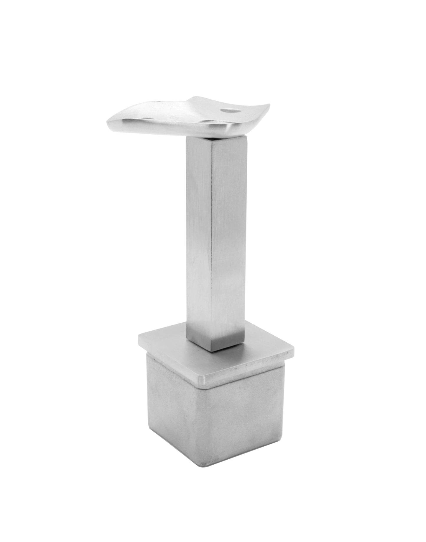 90 Degree Square Stem Post Handrail Bracket Stainless Steel for 1-1/2" Post Fitting (P0150-90-TOP-SQUARE) - SHEMONICO