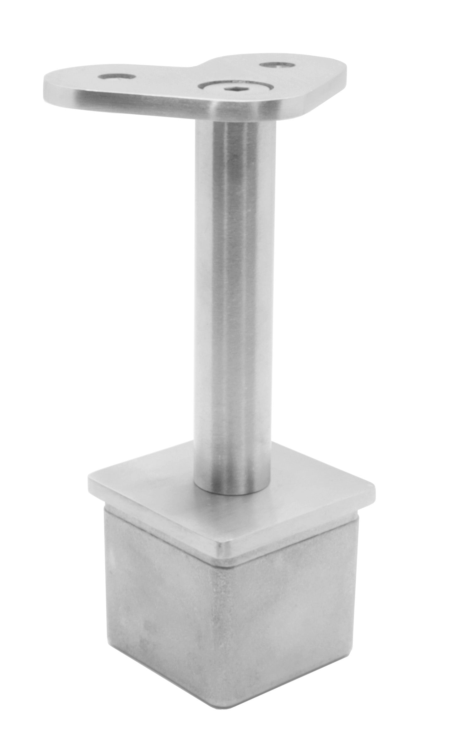 90 Degree Round Stem Post Handrail Bracket Stainless Steel for 1-1/2" Post Fitting (P0150-90-TOP-ROUND) - SHEMONICO