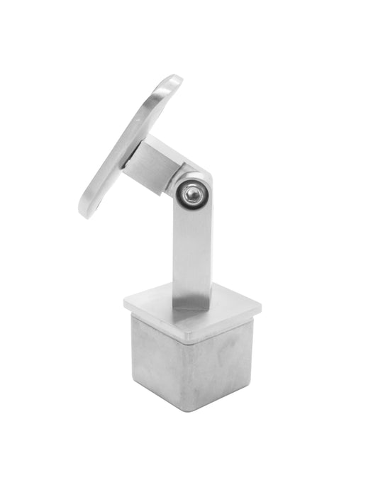 Adjustable Square Stem Post Handrail Bracket Stainless Steel for 1-1/2" Post Fitting (P0150-ADJ-TOP-SQUARE) - SHEMONICO
