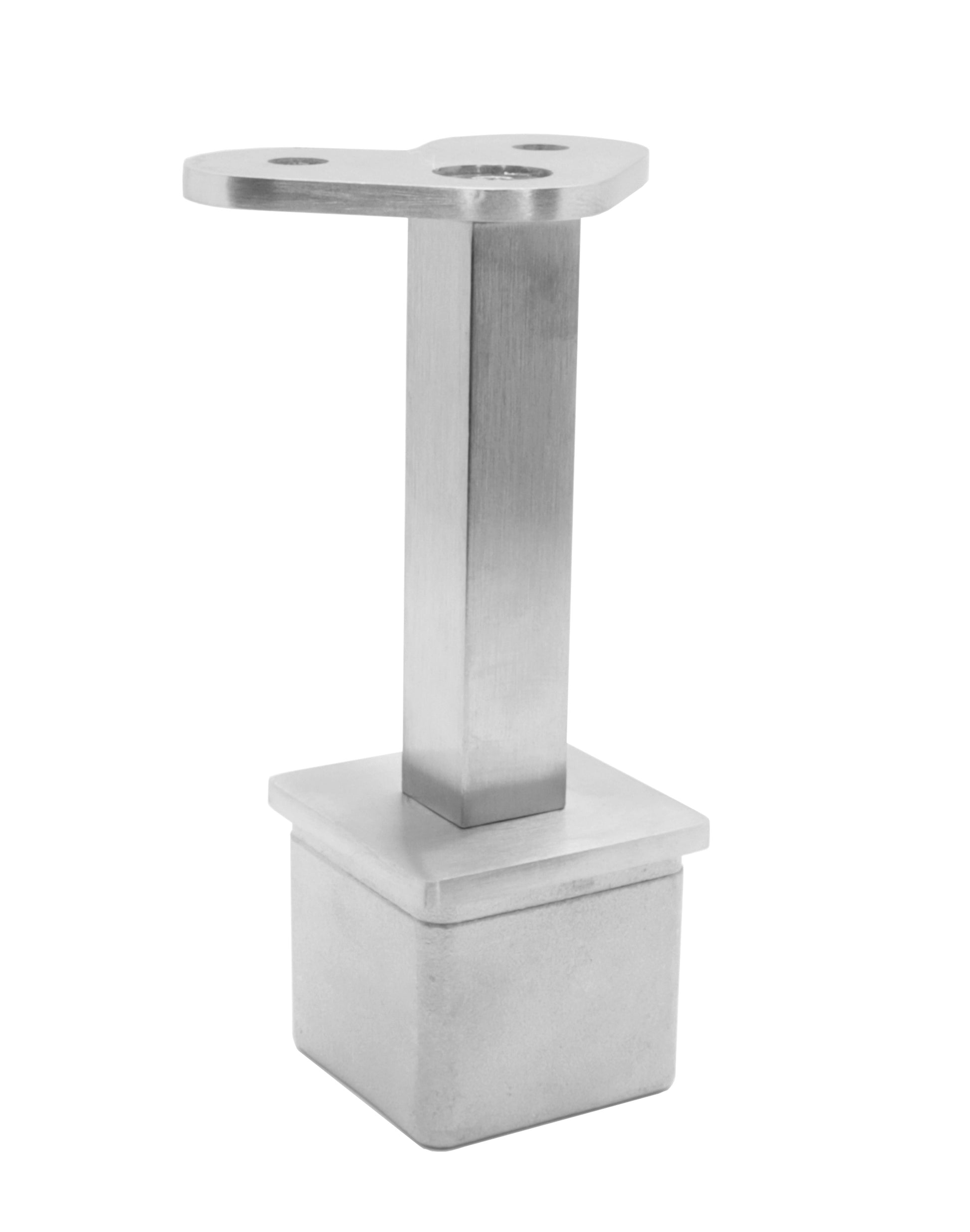 90 Degree Square Stem Post Handrail Bracket Stainless Steel for 2" Post Fitting (P0200-90-TOP-SQUARE) - SHEMONICO