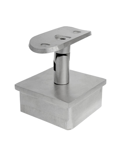Adjustable Round Stem Post Handrail Bracket Stainless Steel for 2" Post Fitting (P0200-ADJ-TOP-ROUND) - SHEMONICO