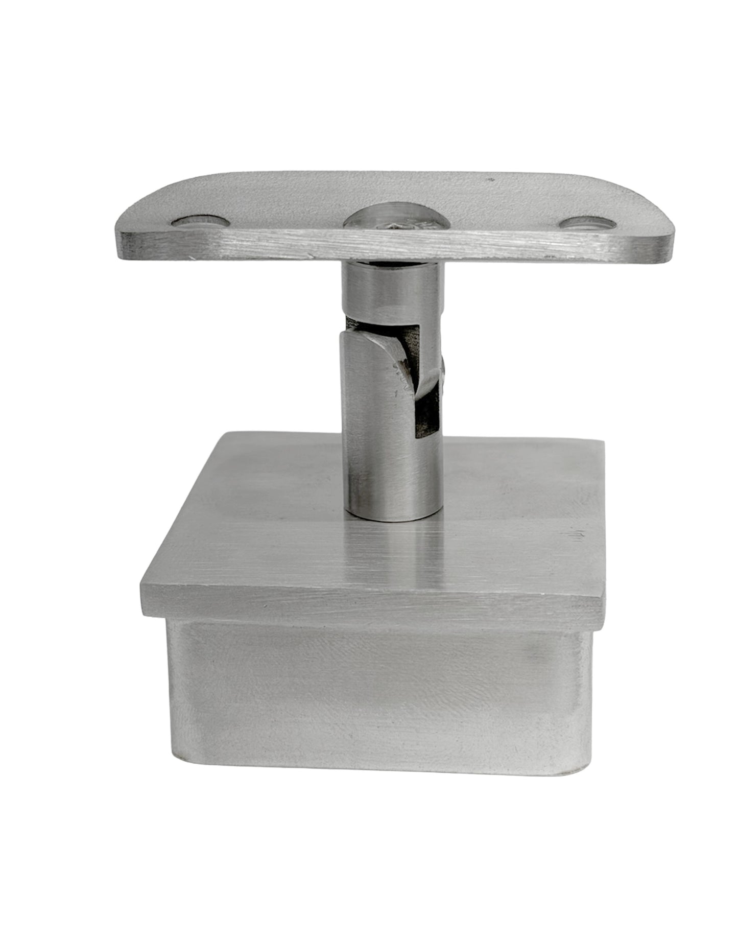Adjustable Round Stem Post Handrail Bracket Stainless Steel for 2" Post Fitting (P0200-ADJ-TOP-ROUND) - SHEMONICO