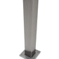 Stainless Steel Glass Railing Square Post 2" Wide, 42" Tall, 4" Base Plate & Cover - SHEMONICO