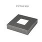 Stainless Steel Glass Railing Square Post 2" Wide, 42" Tall, 4" Base Plate & Cover - SHEMONICO