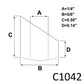 Angle Washer for 1/8" 3/16" 1/4" Cable Terminals Studs (C1042-BO) - SHEMONICO