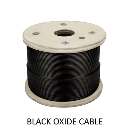 Stainless Steel Cable 1/8 3/16 1/4 Spool Black Oxide 316 gauge
