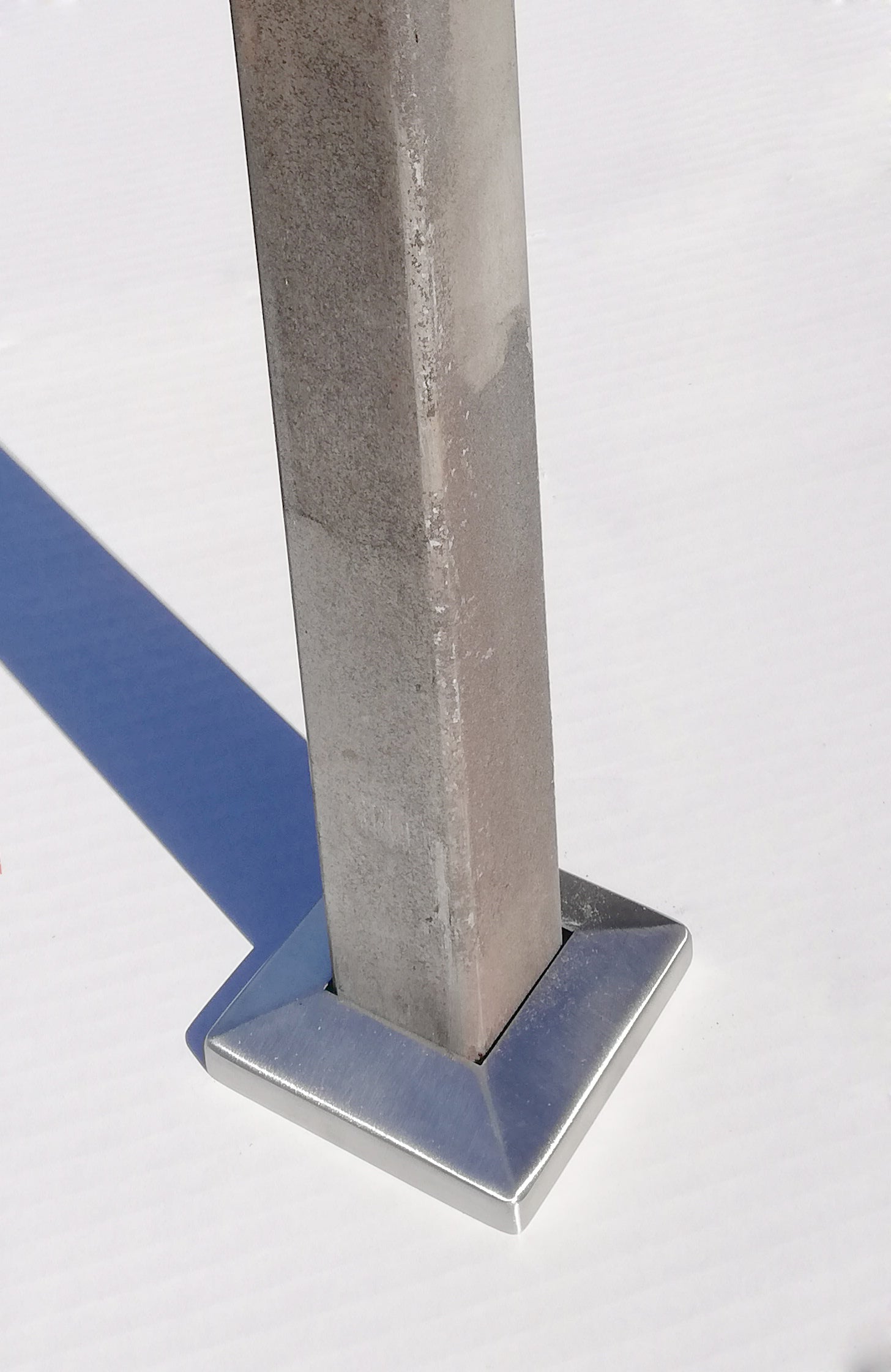Stainless Steel 316 Grade Square Base Cover and Plate for 1-1/2" Post Fitting (C1060-150) - SHEMONICO