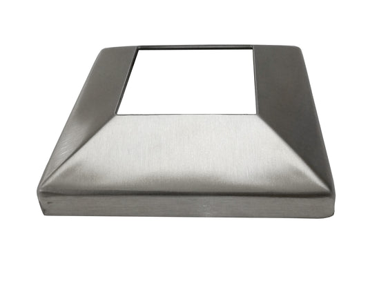 Stainless Steel 316 Grade Square Base Cover for 1-1/2" Post Fitting (C1065-150) - SHEMONICO