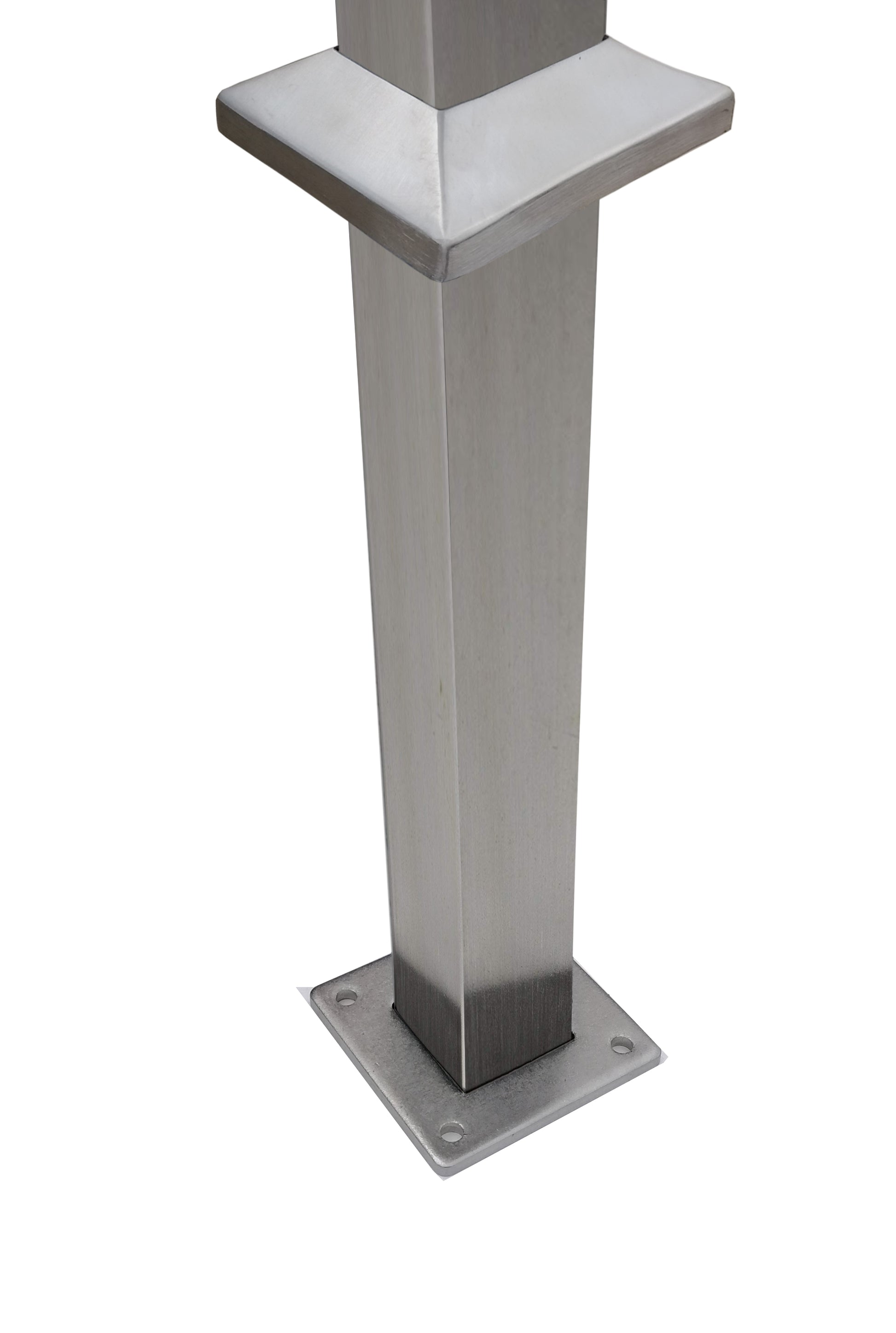 Stainless Steel 316 Grade Square Base Cover and Plate for 2" Post Fitting (C1060-200) - SHEMONICO