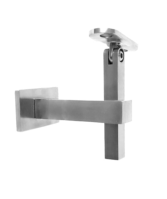 Square Adjustable Stainless Steel Handrail Wall Bracket or Flat/Curved Bottom Tube Mounting Brackets (G1020-SQR) - SHEMONICO