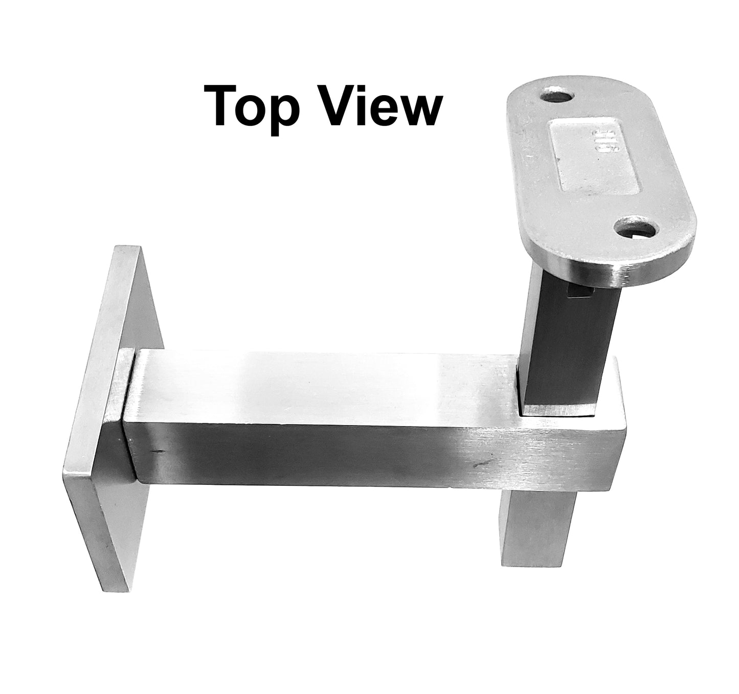 Square Adjustable Stainless Steel Handrail Wall Bracket or Flat/Curved Bottom Tube Mounting Brackets (G1020-SQR) - SHEMONICO