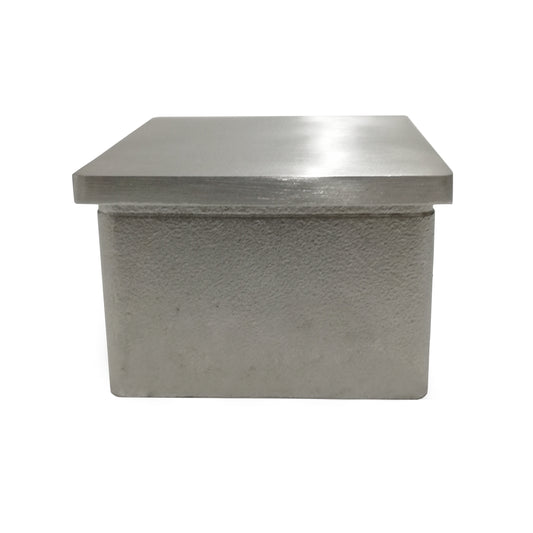 Post Square End Cap Stainless Steel 316 1-1/2" Post Fitting (G1140-150-150) - SHEMONICO