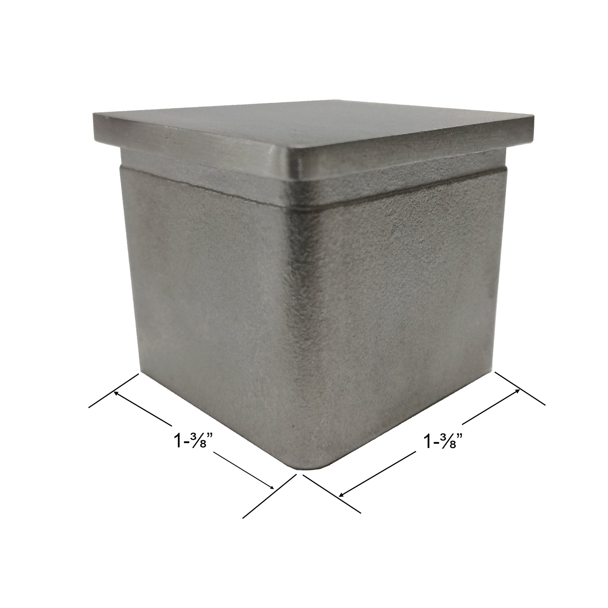 Post Square End Cap Stainless Steel 316 1-1/2" Post Fitting (G1140-150-150) - SHEMONICO