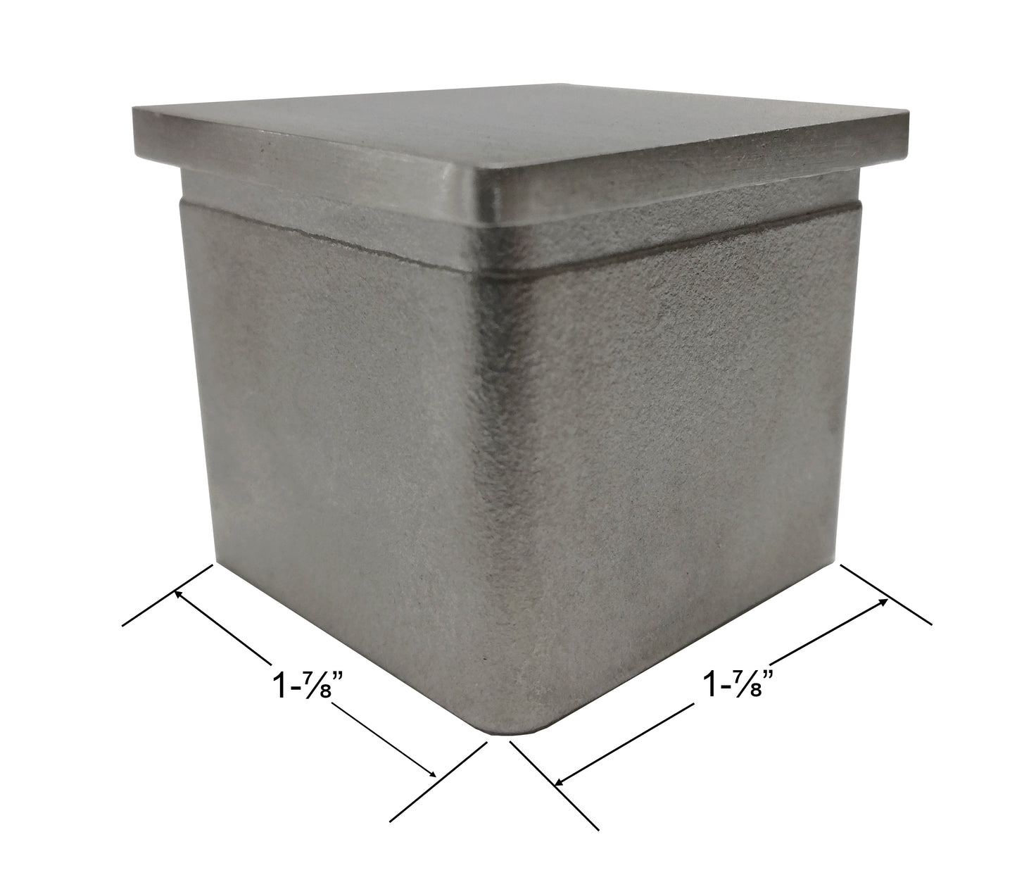 Post Square End Cap Stainless Steel 316 1-1/2" Post Fitting (G1140-150-150) - SHEMONICO