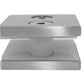 Square Flat 180 Degree Glass Clamp 1 1/2" x 1 1/2" for 1/2" Glass Stainless Steel 316 Grade Satin Finish  (G1300) - SHEMONICO