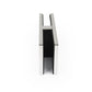 Square Flat 180 Degree Glass Clamp 1 1/2" x 1 1/2" for 1/2" Glass Stainless Steel 316 Grade Satin Finish  (G1300) - SHEMONICO